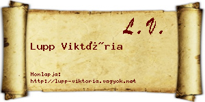Lupp Viktória névjegykártya